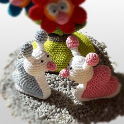 Lustige Blumen und Herzschnecke