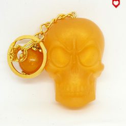 Schlüsselanhänger Totenkopf Schädel Skull Gold 03