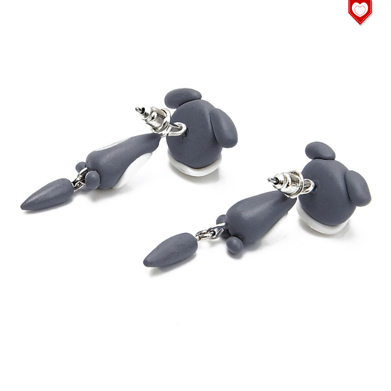 1 Paar Ohrstecker 2teilig Motiv “Verrückter Hund” AMANOSA