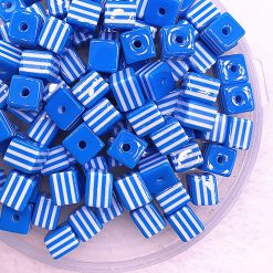 Perlen_Beads_Wuerfel_gestreift_blau10