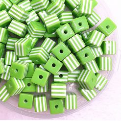 Perlen_Beads_Wuerfel_gestreift_gruen6
