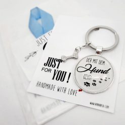 Schlüsselanhänger Der mit dem Hund geht Geschenk 4