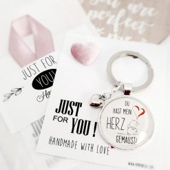Schlüsselanhänger Herz Gemaust Geschenk 3