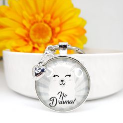 Schlüsselanhänger Lama Alpaka No Drama 8