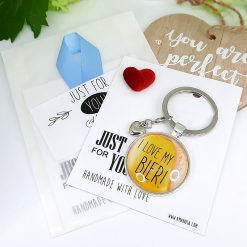 Schlüsselanhänger I love my Bier Geschenk 03