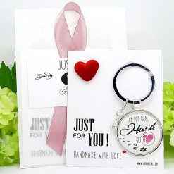 Schlüsselanhänger Die mit dem Hund geht Geschenk 04