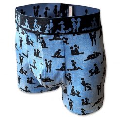 Boxershort Kamasutra Sex Stellungen Hellblau 1