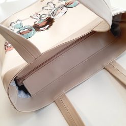 Shopper Einkaufstasche TaschShopper Einkaufstasche Tasche Krankenschwester beige 2e Krankenschwester rosa 2