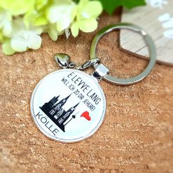 Schlüsselanhänger Kölle E Levve lang will ich zo dir jehüre 1