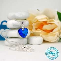 Kette Herz blau Valentinstag