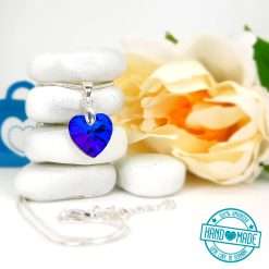 Kette Herz violett Valentinstag