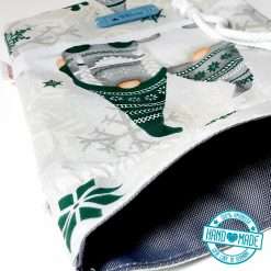 Wichtel Gnom Geschenkbeutel innen grau