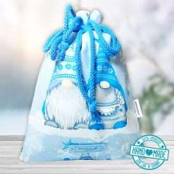 Wichtel Gnom Geschenkbeutel blau 1