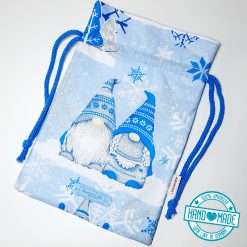 Wichtel Gnom Geschenkbeutel blau 2