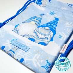 Wichtel Gnom Geschenkbeutel blau 3