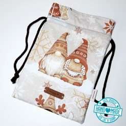 Wichtel Gnom Geschenkbeutel braun 2