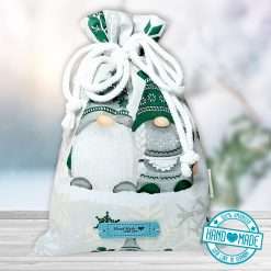 Wichtel Gnom Geschenkbeutel dunkelgrün 1