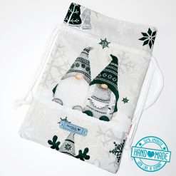 Wichtel Gnom Geschenkbeutel dunkelgrün 2