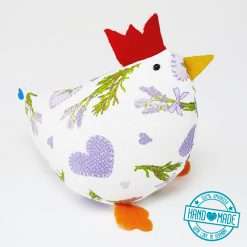 Deko Huhn Osterdeko gross handmade Lavendel Herz
