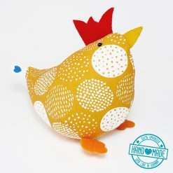 Deko Huhn Osterdeko gross handmade gelb