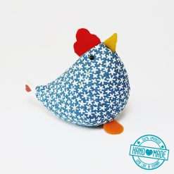 Deko Huhn Osterdeko klein handmade Blumen