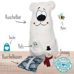 Maxi Knuddelbuddie Knuddelbär weiss 4