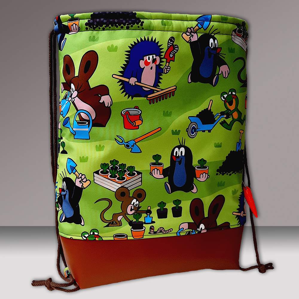 Turnbeutel Rucksack Maulwurf braun 2