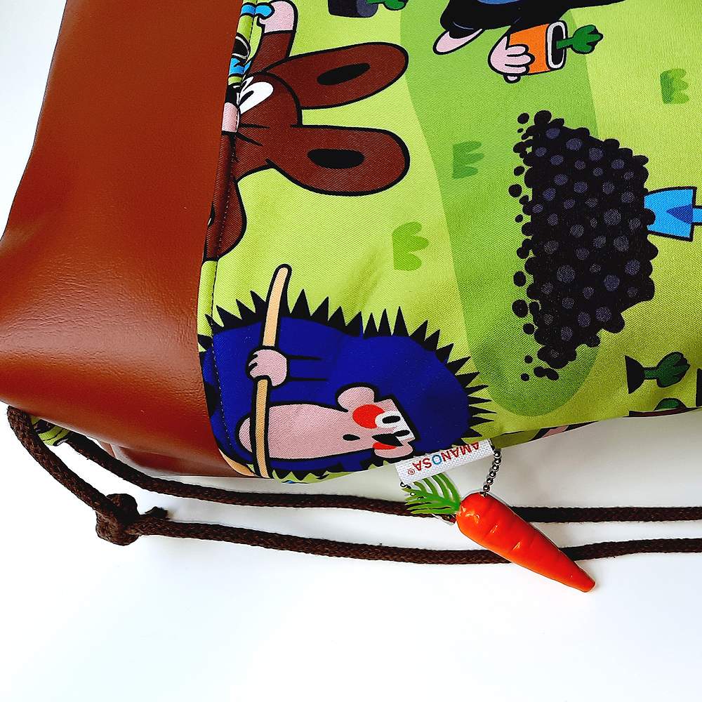 Turnbeutel Rucksack Maulwurf braun 4