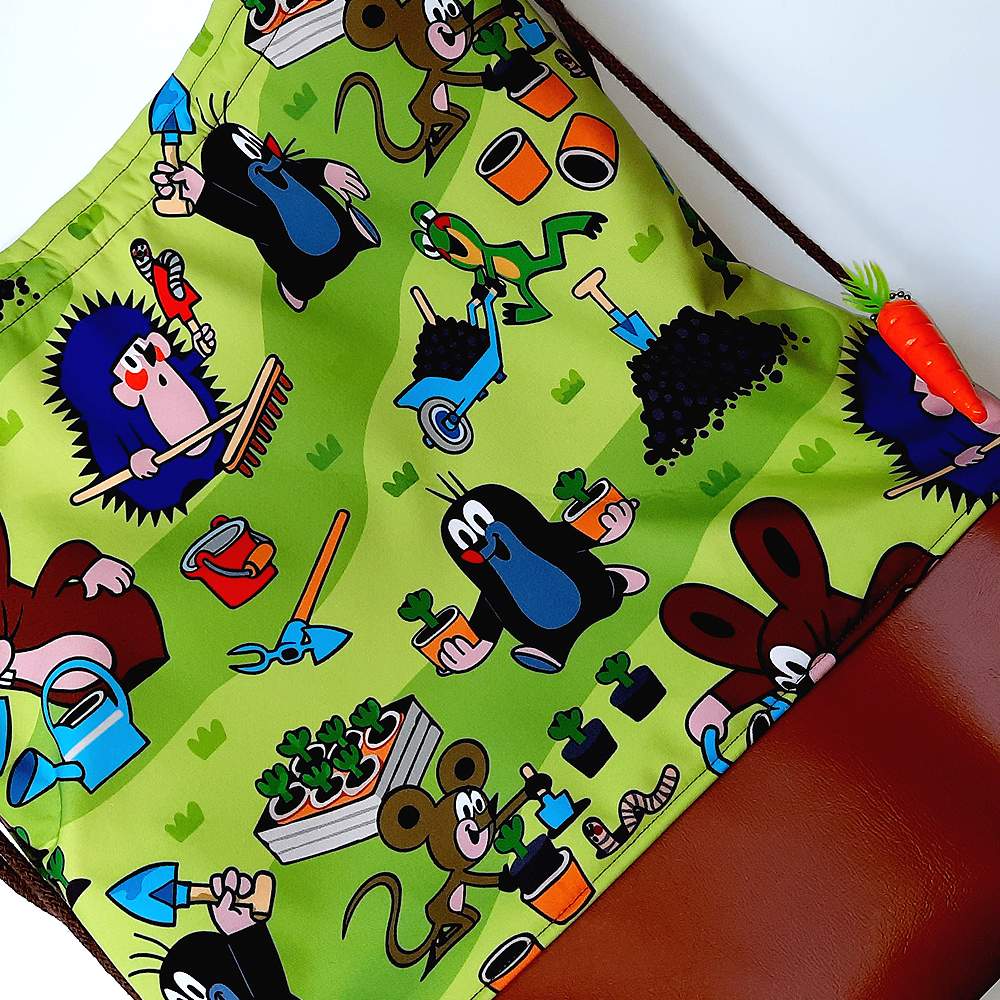 Turnbeutel Rucksack Maulwurf braun 6