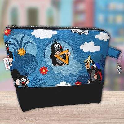 Stiftetasche Etui Federmäppchen Maulwurf blau 1