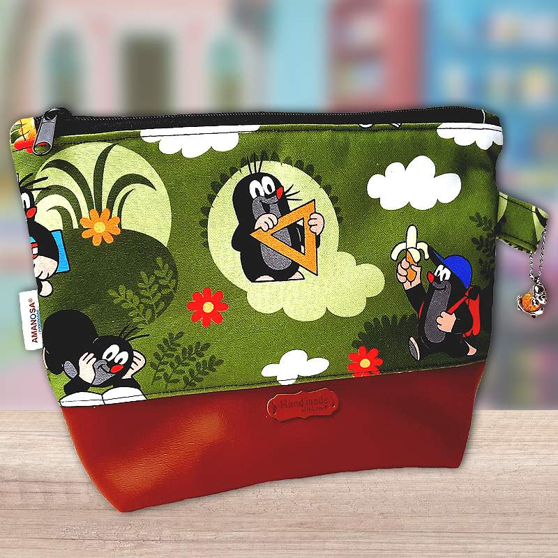 Stiftetasche Etui Federmäppchen Maulwurf grün 1