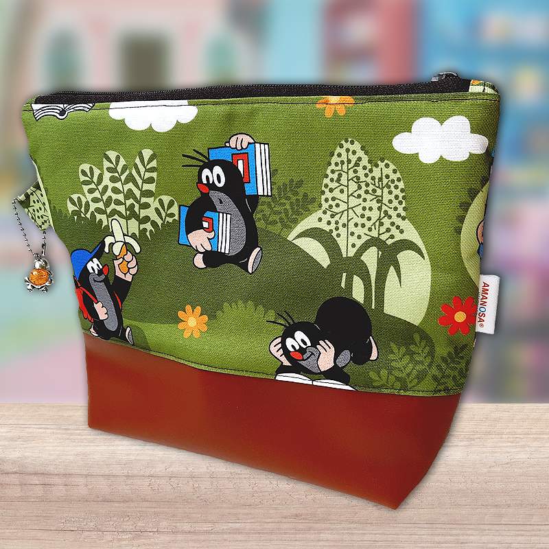 Stiftetasche Etui Federmäppchen Maulwurf grün 2