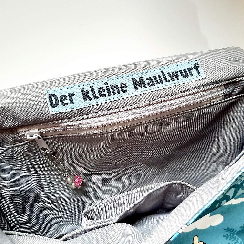 Umhängetasche Maulwurf Mappenverschluss blau 6