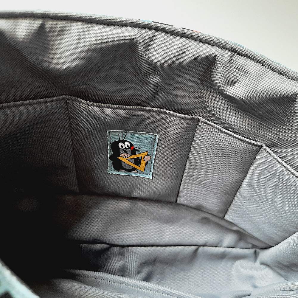 Umhängetasche Maulwurf Mappenverschluss blau 7