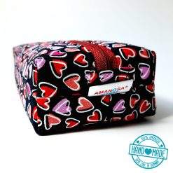 Kosmetiktasche Utensilo Boxy Bag Herzen 4