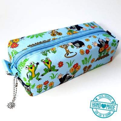 Stiftemäppchen Kosmetiktasche Utensilo Boxy Bag Der kleine Maulwurf blau 1