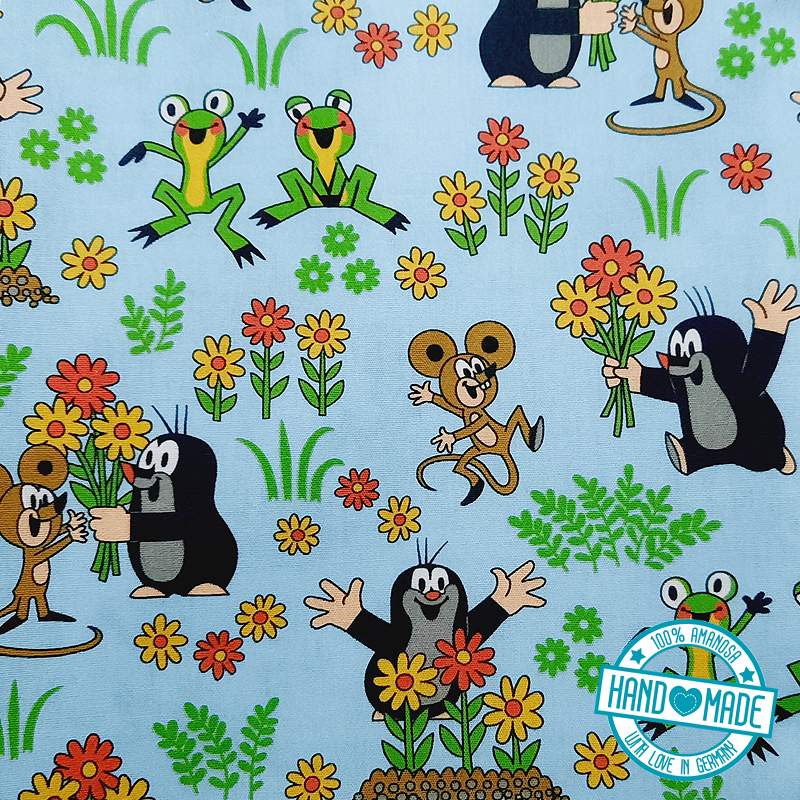 Stiftemäppchen Kosmetiktasche Utensilo Boxy Bag Der kleine Maulwurf blau 4