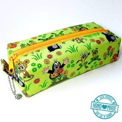 Stiftemäppchen Kosmetiktasche Utensilo Boxy Bag Der kleine Maulwurf grün 1