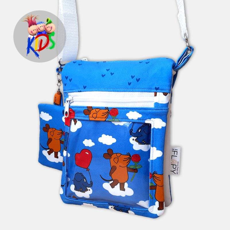 Die Maus Tasche Umhängetasche Flapy Kids blau 1