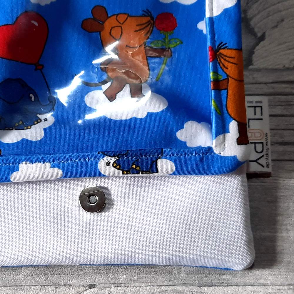 FLAPY KIDS Die Maus Tasche Schlüsseltasche Blau – AMANOSA Umhängetasche Schultertasche mit
