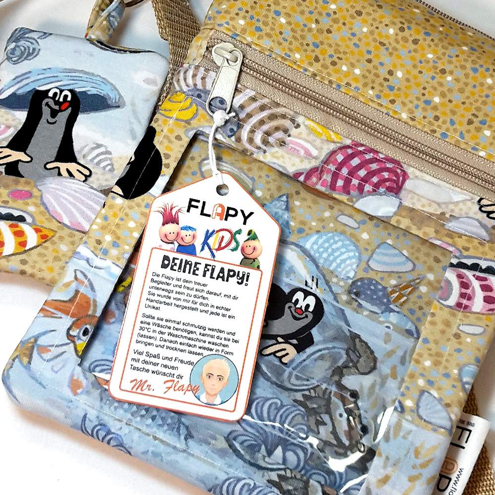 Umhängetasche Klapptasche Flapy Kids Kleiner Maulwurf Am Meer 5