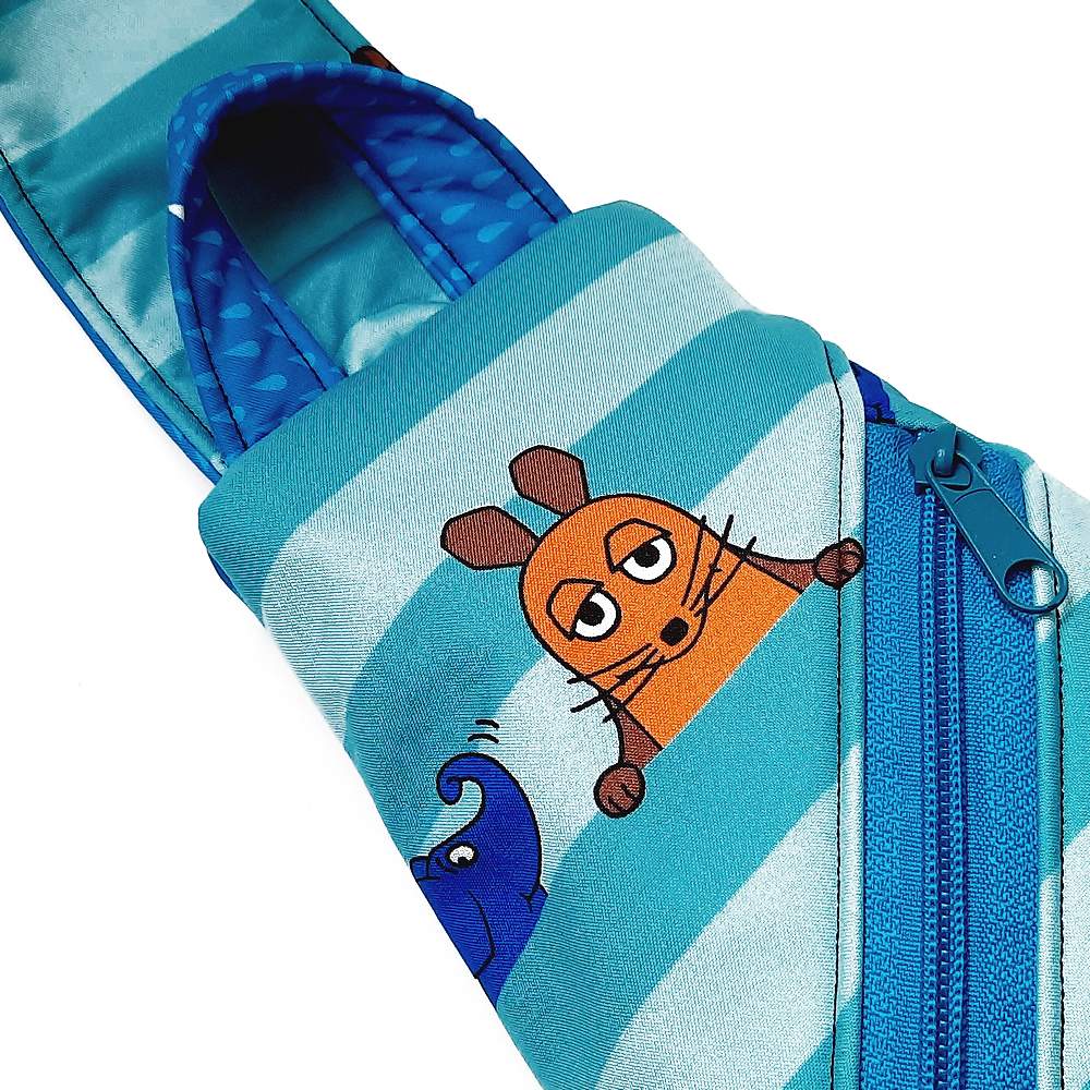 Crossbag Rucksack für Kinder Softshell Umhängetasche Die Maus türkis 6