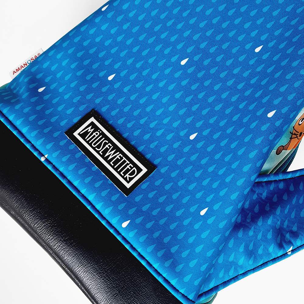 Crossbag Rucksack für Kinder Softshell Umhängetasche Die Maus türkis 7