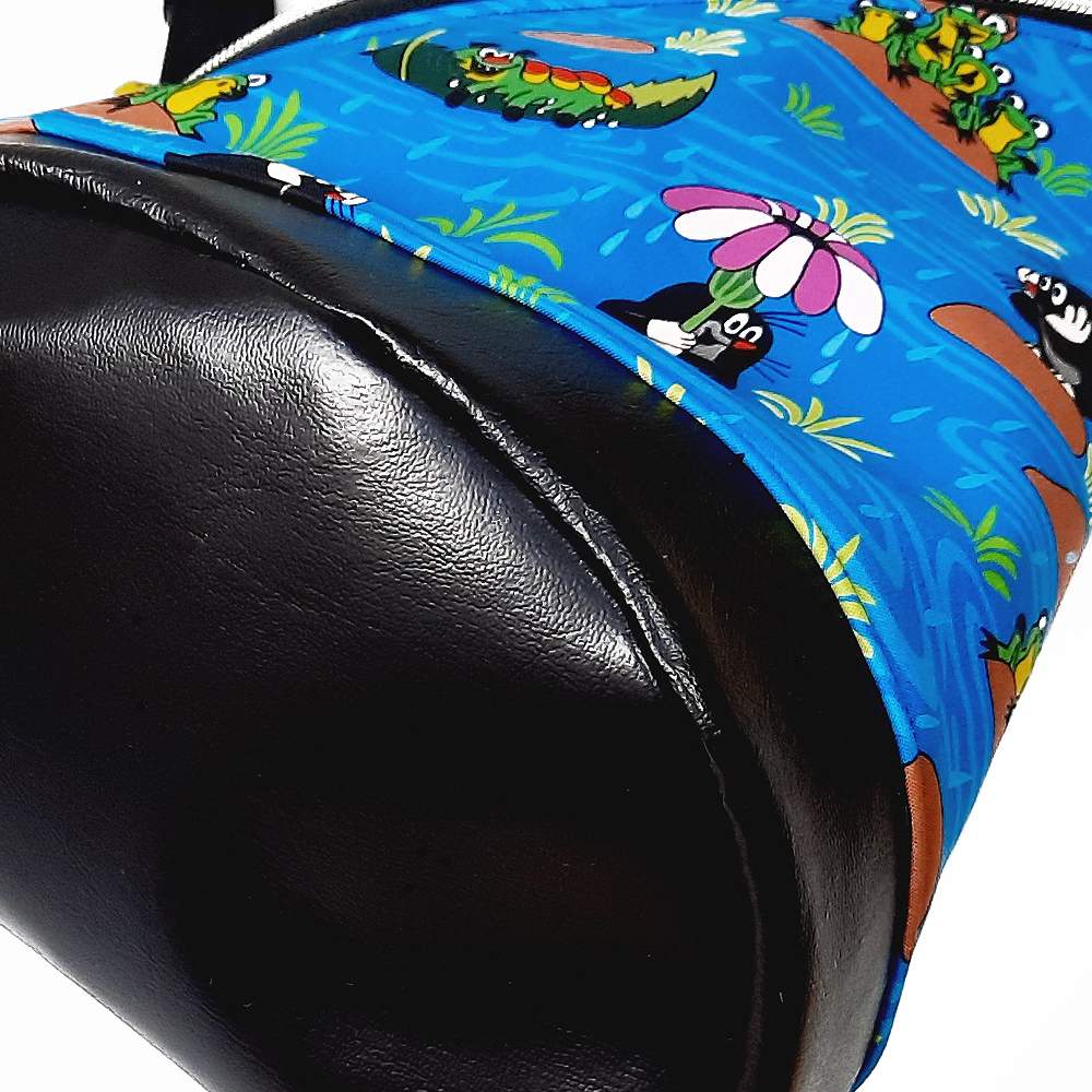 Crossbag Rucksack für Kinder Softshell Der kleine Maulwurf Regentag blau 11