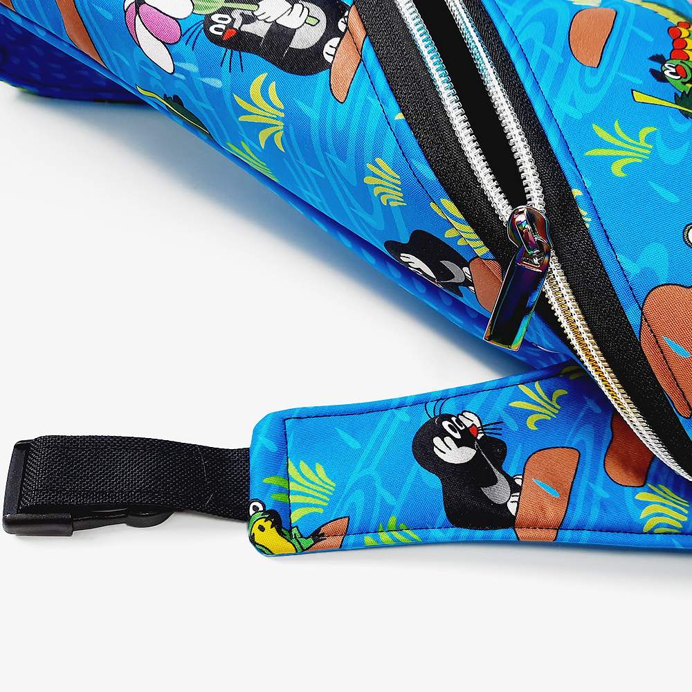 Crossbag Rucksack für Kinder Softshell Der kleine Maulwurf Regentag blau 4