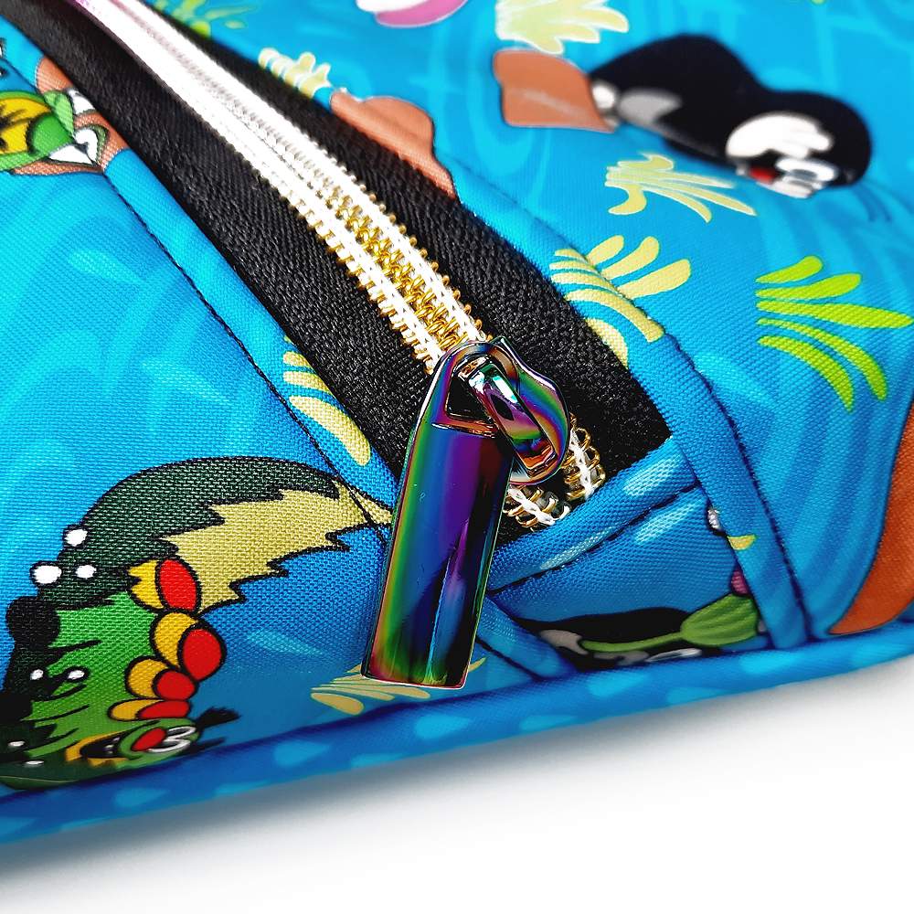 Crossbag Rucksack für Kinder Softshell Der kleine Maulwurf Regentag blau 6