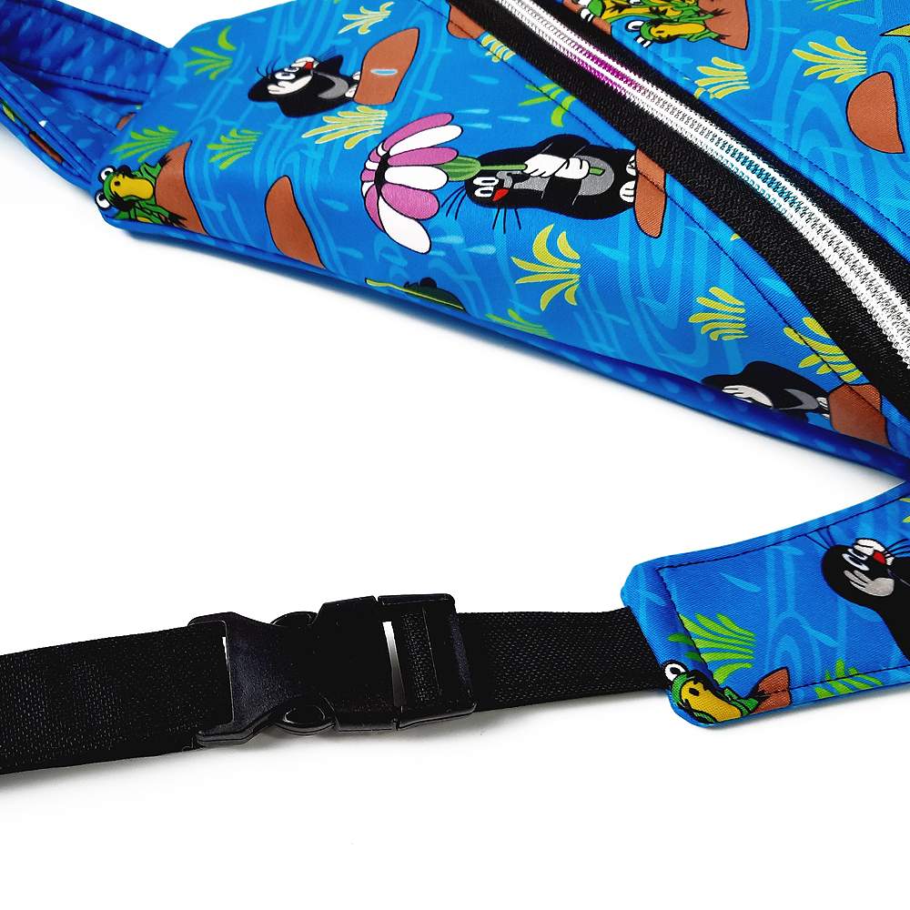 Crossbag Rucksack für Kinder Softshell Der kleine Maulwurf Regentag blau 8