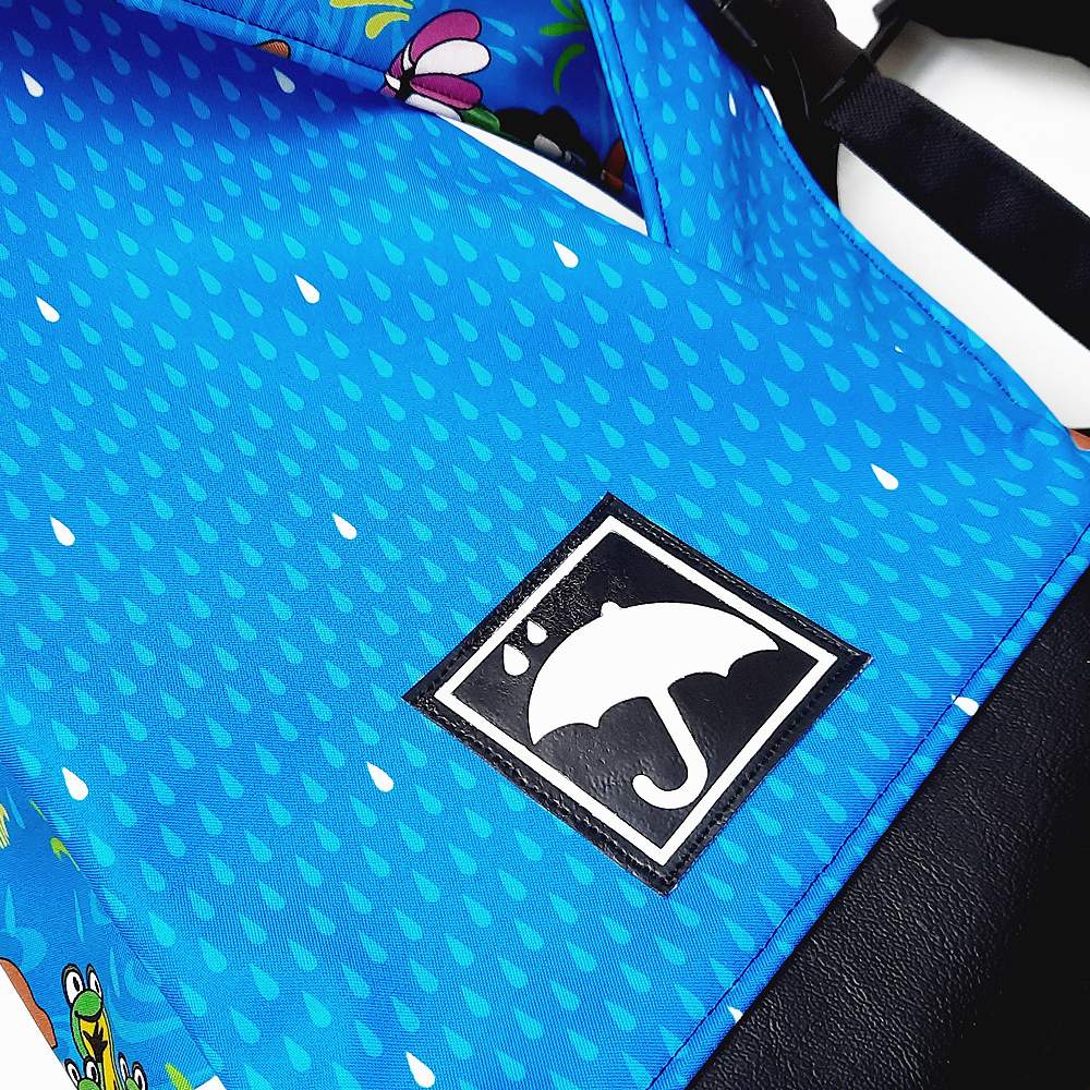 Crossbag Rucksack für Kinder Softshell Der kleine Maulwurf Regentag blau 9