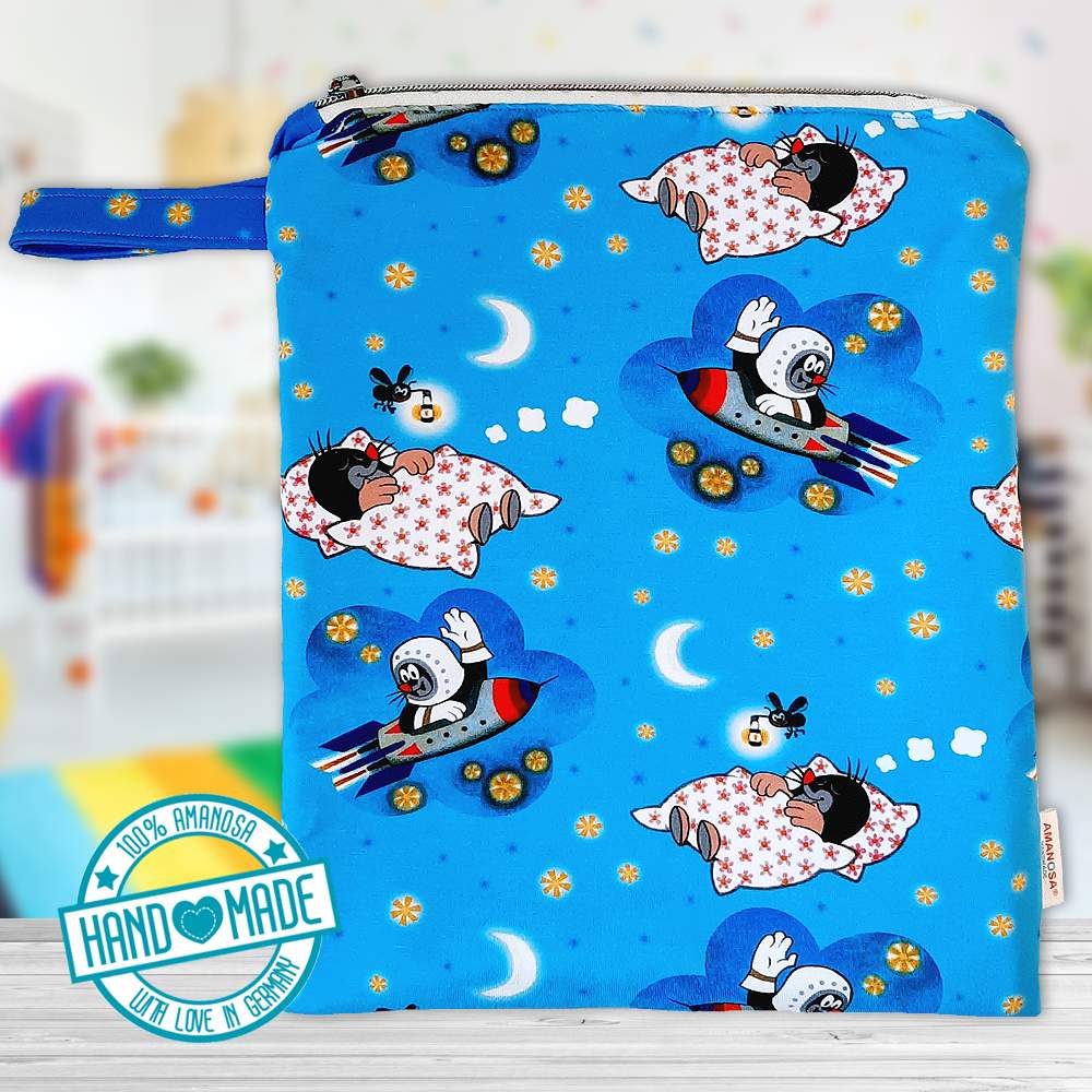 Wetbag Nasstasche Nachtwäsche Tasche kleiner Maulwurf 1