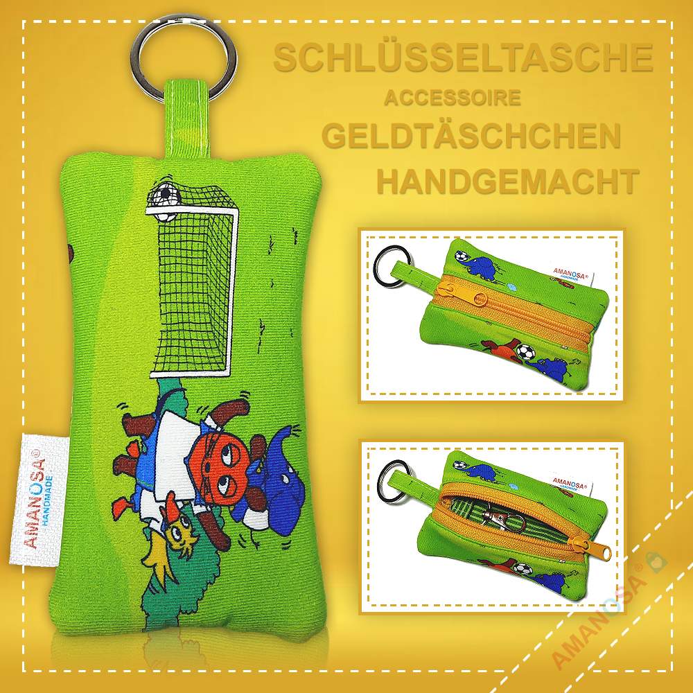 Schlüsselanhänger Die Maus und der kleine Elefant Fussball mit Reissverschluss 4